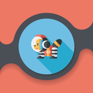 Uzun Gölge, eps10 ile alan köpek düz simgesi