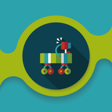 Uzun Gölge, eps10 ile alan Rover düz simgesi