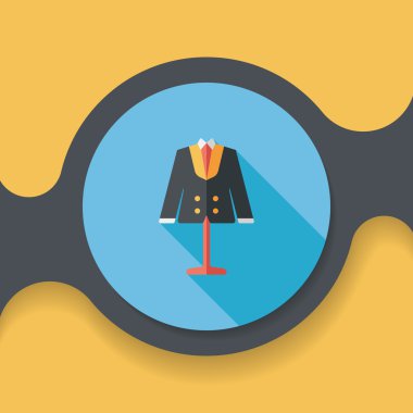 damat takım elbise düz simgesi ile uzun gölge, eps10 düğün