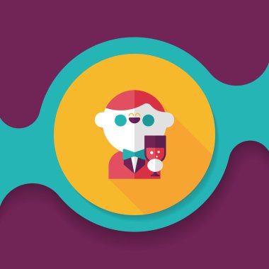 Düğün damat uzun gölge, eps10 düz simgesiyle