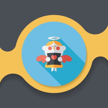 Düğün melek Korosu düz simgesiyle uzun gölge, eps10