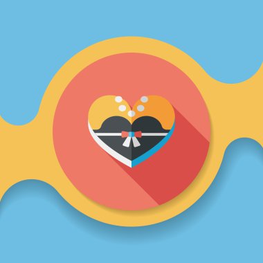 Gelin gelinlik kutu kurabiye uzun düz simgesiyle sh şeklinde