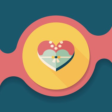 Gelin gelinlik kutu kurabiye uzun düz simgesiyle sh şeklinde