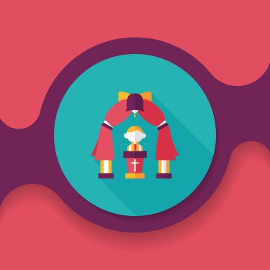 düğün töreni uzun gölge, eps10 düz simgesiyle