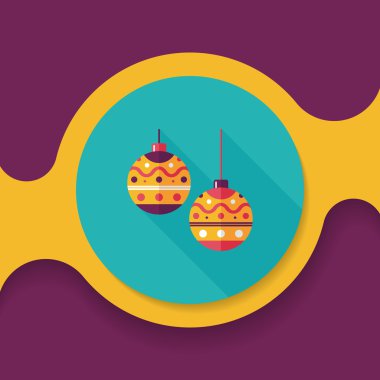 Uzun Gölge, eps10 ile Noel top düz simgesi