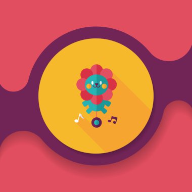 Uzun Gölge, eps10 ile aslan oyuncak düz simgesi