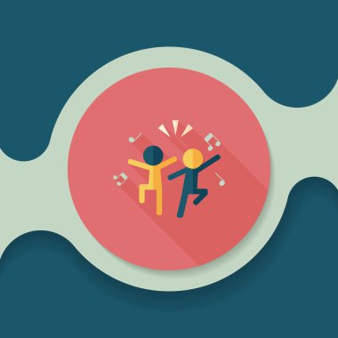 Uzun Gölge, eps10 ile düz simgesi dans