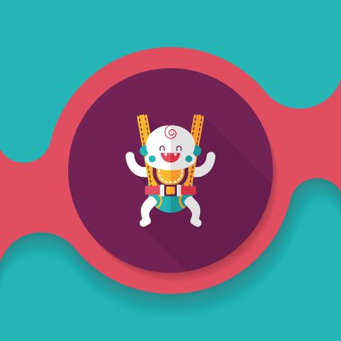 Bebek uzun gölge, eps10 düz simgesiyle