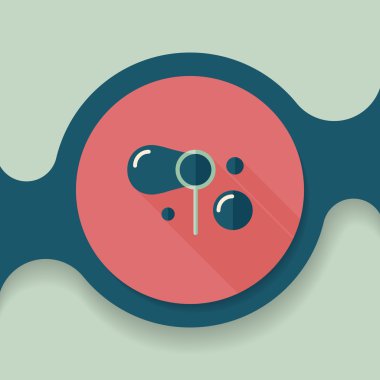 Uzun Gölge, eps10 ile baloncuklar düz simgesi