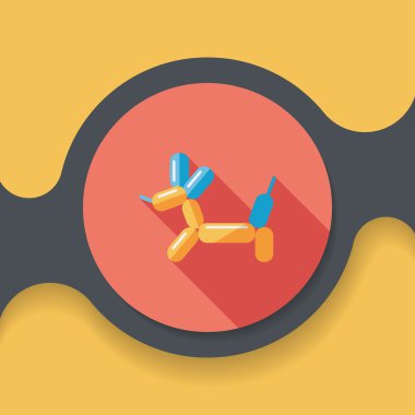 Uzun Gölge, eps10 ile balon köpek düz simgesi