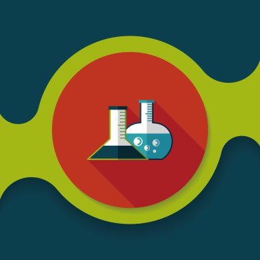 uzun gölge ile tüp düz simgesi