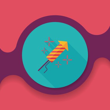 Uzun Gölge, eps10 fişek düz simgesi