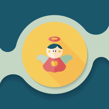 Angel uzun gölge, eps 10 düz simgesi