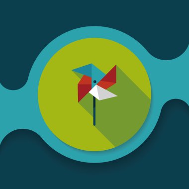 Uzun gölgeli yel değirmeni simgesi