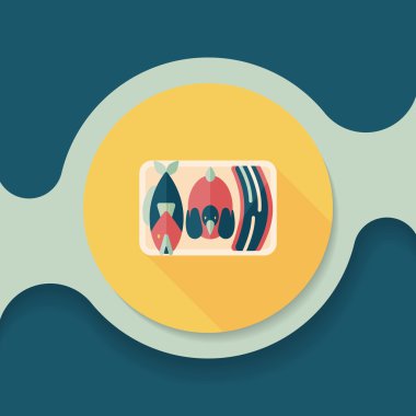 Çin yeni yılı uzun gölge, eps10, ibadet teklif ile düz simgesi