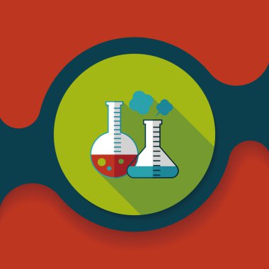 uzun gölge ile tüp düz simgesi