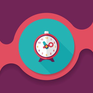 Uzun Gölge, eps10 çalar saat düz simgesi