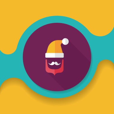 Noel Baba uzun gölge, eps10 düz simgesi