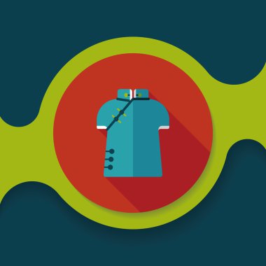 Uzun Gölge, eps10 ile Çin Cheongsam düz simgesi