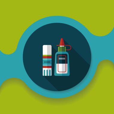 Uzun Gölge, eps10 ile tutkal düz simgesi