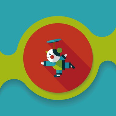 Çin yeni yıl akrobasi kız uzun gölge, eps1 düz simgesiyle