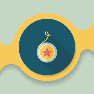 Yo yo simgesi ile uzun gölge, eps 10 daire