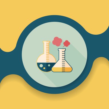 uzun gölge ile tüp düz simgesi