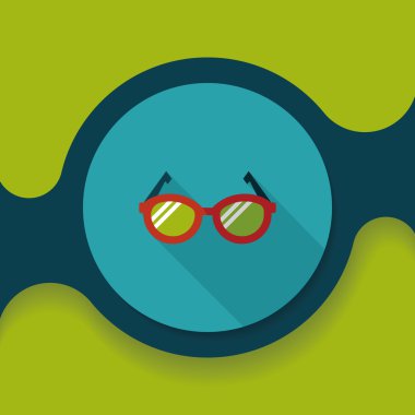 Uzun Gölge, eps10 ile gözlük düz simgesi