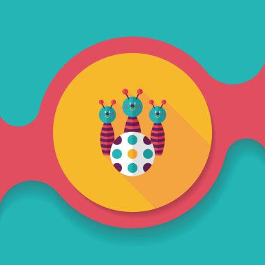 Uzun Gölge, eps10 ile bowling oyuncak düz simgesi