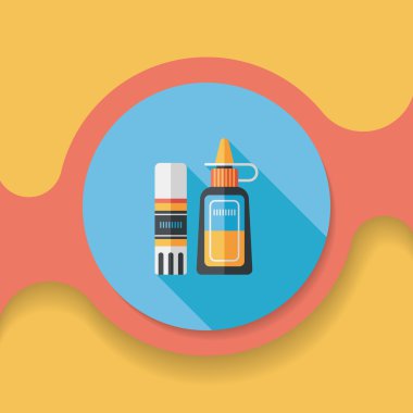 Uzun Gölge, eps10 ile tutkal düz simgesi