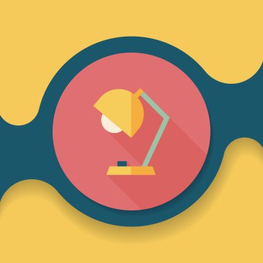 Uzun Gölge, eps10 ile masa lambası düz simgesi