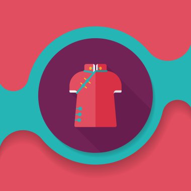 Uzun Gölge, eps10 ile Çin Cheongsam düz simgesi