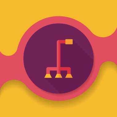 baston uzun gölge düz simgesi