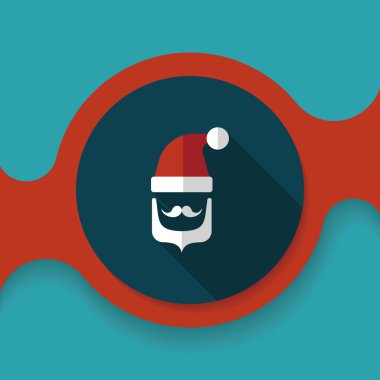 Noel Baba uzun gölge, eps10 düz simgesi