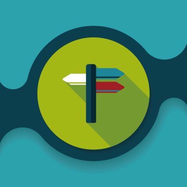 uzun gölge tabelasını düz simgesi