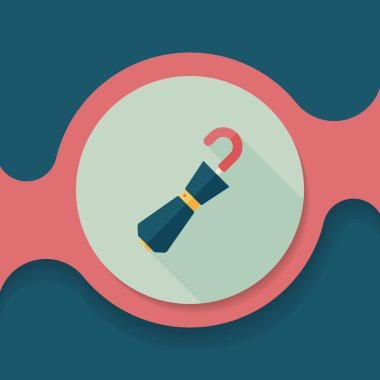 şemsiye uzun gölge düz simgesi