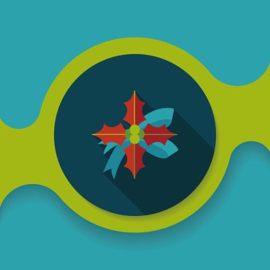 Atatürk çiçeği uzun gölge, eps10 düz simgesi