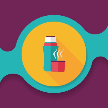 Su şişesi uzun gölge, eps10 düz simgesiyle