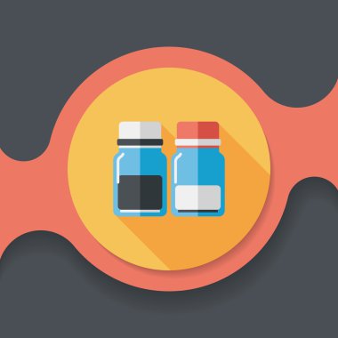 Uzun Gölge, eps10 ile cam şişeli içecekler düz simgesi