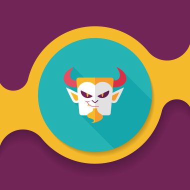 vampir düz simgesi ile uzun gölge, eps10