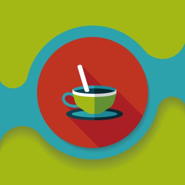 Uzun Gölge, eps10 ile kahve düz simgesi