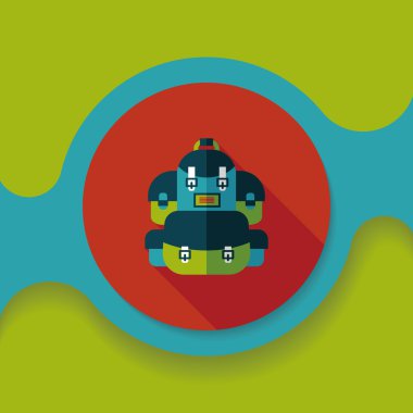 sırt düz uzun gölge simgesiyle