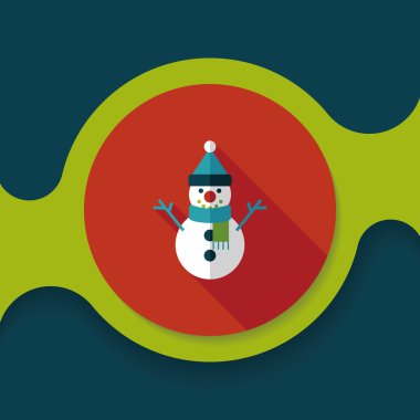 kardan adam düz simgesi ile uzun gölge, eps10