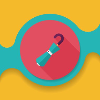 şemsiye uzun gölge düz simgesi