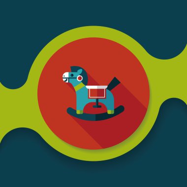 Uzun Gölge, eps10 ile at oyuncak düz simgesi