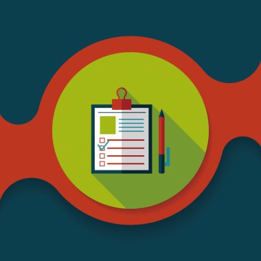 düz pano simge uzun gölge ile