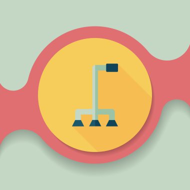 baston uzun gölge düz simgesi