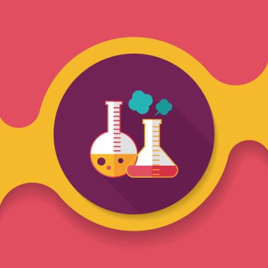 uzun gölge ile tüp düz simgesi