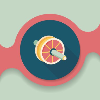 Uzun Gölge, eps10 ile egzersiz silindir düz simgesi