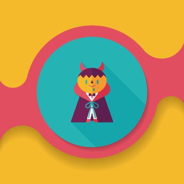 vampir düz simgesi ile uzun gölge, eps10